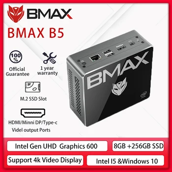 BMAX B5 Mini PC Intel Core 8GB RAM, 256 GB 512 gb diskom SSD i5-5250U Dual Core Mini Stolný Počítač PC Intel HD Graphics 6000 WIFI Win10