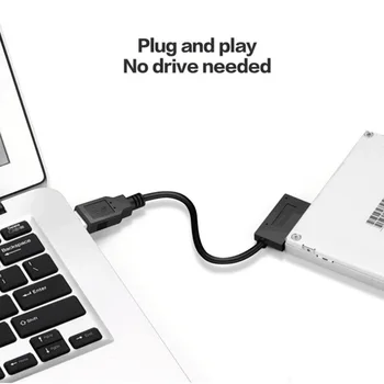Grwibeou Nové Mini USB 2.0 / Sata II, 7+6 13Pin Adaptér Converter Pre Prenosné DVD/CD-ROM Tenká Jednotky USB2.0 Sata Kábel