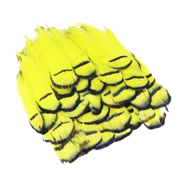 10pcs/Žltá Taška Bažant Perie Pre Remeslá 5-10 cm Šperky, Doplnky, Dekorácie Lietať Viazanie Materiál Kuracie Oblaky Veľkoobchod