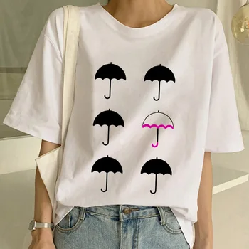 Umbrella Academy Symbol Cha Diego Vanya Hip Hop Ženy Tričko Harajuku Žena Krátke Sleeve T-shirt Letné Tričko Oblečenie
