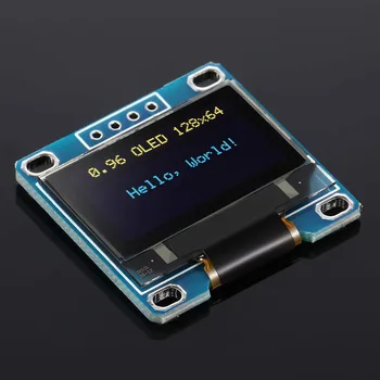5 Ks 0.96 Palcový OLED Modul 12864 128X64 Žltá Modrá SSD1306 Ovládač I2C IIC Sériové Self-Svetelný Displej Rada