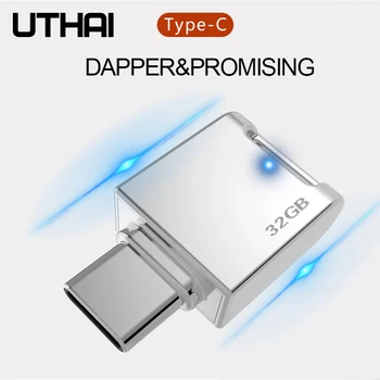 UTHAI C12 Typ-C OTG USB3.0 Flash Disk USB-C Pero Disk Smart Telefónu Pamäť MINI Usb kľúč 32 GB, 64 G