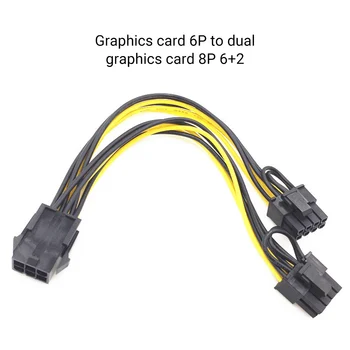 5/10pcs PCI Express Power Splitter Kábel PCIE Predlžovacie Káble PCI-E 6-pin, Dual 6+2-pin (6pin/8pin) Grafická Karta Napájacie Káble