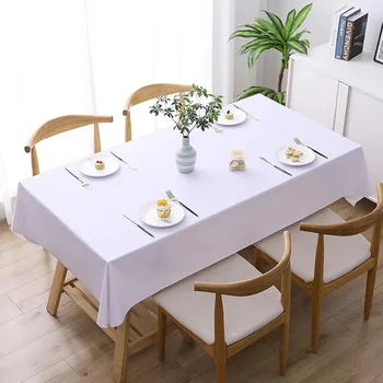 Biela, Čierna, Béžová PVC obrus Nordic Jedálenský Stôl Kryt Čaj Káva Plastové na Vianoce Banquet Prispôsobiteľné