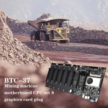 BTC-37 Baník Nízku Spotrebu Energie, Vysoký Výkon základnej Doske CPU Nastaviť 8 Video Card DDR3 Pamäť, Integrovaná VGA Rozhranie
