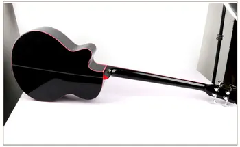 Doprava zadarmo veľkoobchod akustické basgitary Smrek Akustické Elektrické Ocele-String Guitarra 4 Reťazce vlastné basová gitara