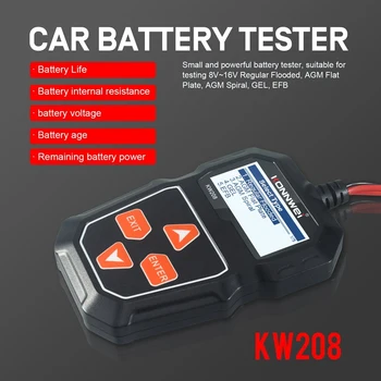 KONNWEI KW208 Batérie Tester Auto Digitálne 12V 100-2000CCA Automobilový Kapacita Batérie Tester Nástroj Testu