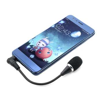 Mini Mikrofón pre PC, Notebook Lound Telefón 3.5 mm konektor pre Mikrofón Audio Mic Reproduktor Univerzálny Prenosný 16-18 cm Kábel, handsfree