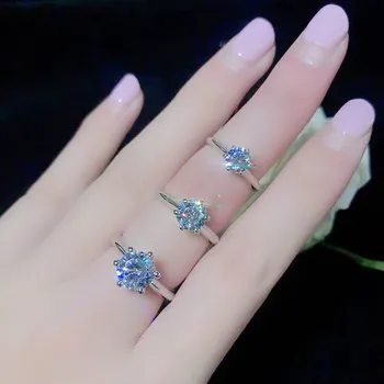 CC S925 Prstene Pre Ženy CZ Diamant Biely Pozlátené Podiel Krúžok Módne Svadobné Zapojenie Svadobné Šperky, Doplnky, Darčeky