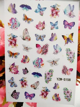 Nálepky na Nechty 3D Krásne Kvety, Motýľ Nechty Vzory Samolepiace Manikúra Jazdcov Obtlačky Umelecké Dekorácie, Doplnky