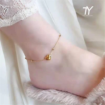 2021 Nové Klasickom Tvare Srdca Zlato z Nehrdzavejúcej Ocele Ponožky Pre Ženy kórejský Módne Šperky Beach Party Girl Sexy Príslušenstvo