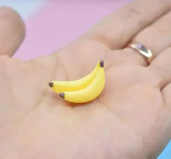 Živica Mini Ovocie, Banán domček pre bábiky Hračky Dekoratívne Plavidlá Kawaii DIY Embellishment Príslušenstvo