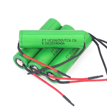 1-10PCS VariCore VTC6 3,7 V 3000mAh 18650 Li-ion Batéria 30A Vypúšťanie VC18650VTC6 batérie+DIY Silica gel Kábel