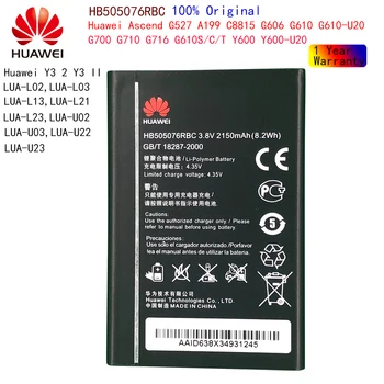 Originálne Batérie HB505076RBC Pre Huawei Y3 ii Y3II-22 Y610 G700 G710 G606 G610 G610S G716 A199 C8815 Telefónne kontakty batérie