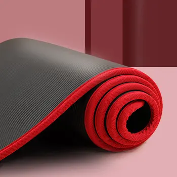 Nový 10 mm Pribrala Non-slip 183cmX61cm Yoga Mat NBR Fitness Gym Rohože Športové Vankúš Gymnastické Pilates Podložky S Jogou Taška & Popruh