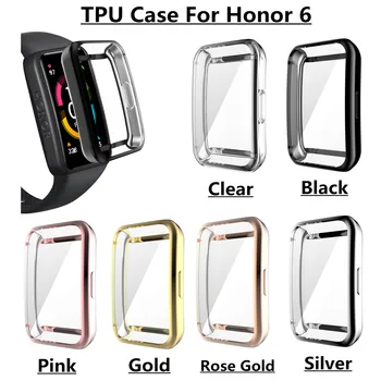 Prípadoch Pre Huawei Band 6 Obrazovke Ochranné Sledovať Prípade Huawei Honor 6 Chránič Kryt Rámu Shell Plný TPU Transparentné