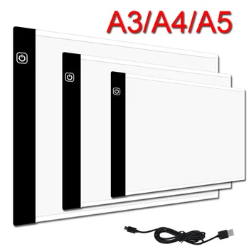 A3/A4/A5 Veľkosť Tri Úrovne Stmievateľné Led Light Pad,Tablet Ochrana Očí Jednoduchšie pre Diamond Maľovanie Výšivky Nástroje a Príslušenstvo