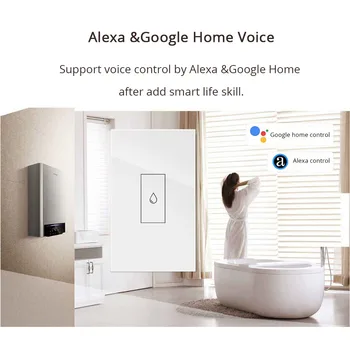 20A/4400W NÁS WiFi Smart Kotol Prepnúť na Eelectric Ohrievač Vody Aplikáciu Diaľkové Ovládanie Zapnutie a Vypnutie Hlasového Povelu Domovská stránka Google Alexa Siri