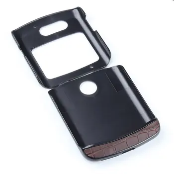 Pre Motorola Moto Razr 5G Prípade Podnikania pravej Kože Plastové PC Full Ochranné Zadné puzdro Pre Moto Razr 5G 2020 Verzia Kryt