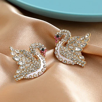 ZHINI Nové Módne CZ Krištáľové Náušnice pre Ženy Elegancie, Šarmu Swan Drop Náušnice Vyhlásenie Šperky 2020 Brincos Veľkoobchod
