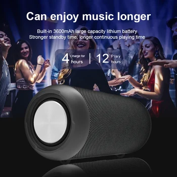 Vysoký Výkon Bluetooth Reproduktorov Bass Prenosné Bezdrôtové Stereo Subwoofer, Hudobný Playe s 3600MAh Batérie Soundbox