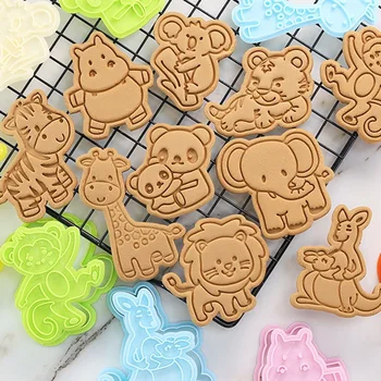 1pcs DIY Pečieme Formy Star Srdce Leva Tvarované 3D Cookie Cutter Biscuit Tortu Formy Zvierat Cartoon Sugarcraft Dekor Kuchynský Nástroj