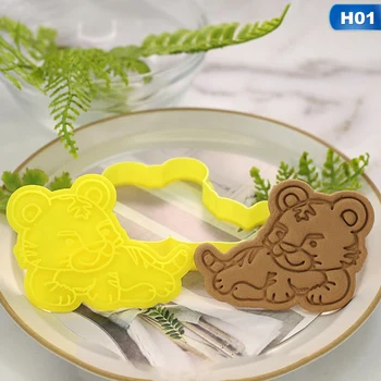 1pcs DIY Pečieme Formy Star Srdce Leva Tvarované 3D Cookie Cutter Biscuit Tortu Formy Zvierat Cartoon Sugarcraft Dekor Kuchynský Nástroj