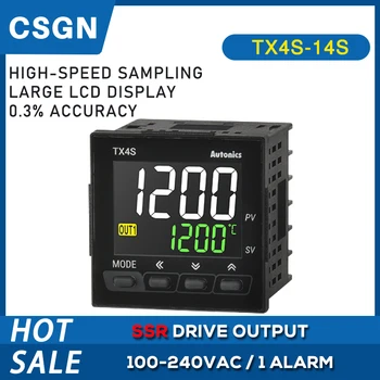 TX4S-14S Regulátor Teploty 1/16 DIN LCD Displej 4 Číslice PID Ovládací SSR Jednotka Výstup 1 Výstup Alarmu 100-240 VAC, 50/60Hz