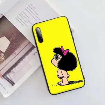 Mafalda Čierny Matný Kryt Pre Mobilný Telefón Redmi Poznámka 6 8 9 Pro Max 9s 8t 7 5A 5 4 4x Prípade