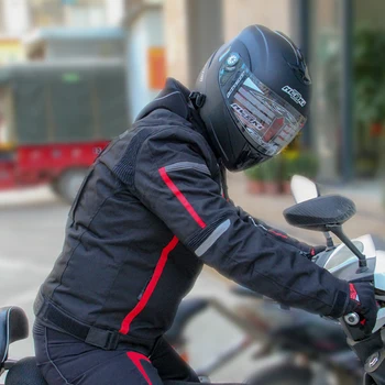 HEROBIKER Nepremokavé Motocykel Závodná Vyhovovali Ochranný Výstroj Motocykle Bunda+Nohavice na Motocykel Hip Chránič Moto Oblečenie Set sa