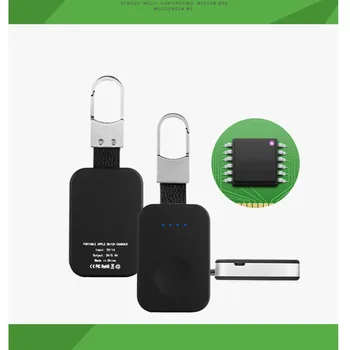 QI Bezdrôtovú Nabíjačku pre Apple Hodinky kapela 42mm/38mm Prenosné aplikácie KeyChain Externá batéria power bank iWatch série 4 3 5 se 6