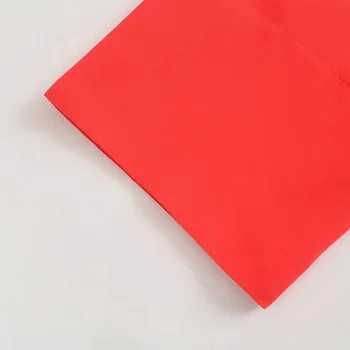 TRAF Ženy, Košele, Blúzky Za 2021 Lete Vintage Červené Tričko s Dlhým Rukávom Ženy Oblečenie Voľné Plus Veľkosť Ženy Oblečenie Elegantné Topy