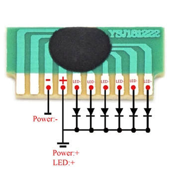 10pcs/veľa DIY 6-LED 3-4.5 V Čipu Flash COB LED Driver Cyklus Blikajúce riadiacej Dosky Modul IC Elektronické