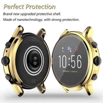 Ochranné puzdro Pre Fosílnych Gen 5 Carlyle Sledovať TPU Kryt Nárazníka Screen Protector Smart hodinky Anti-shock Shell Príslušenstvo