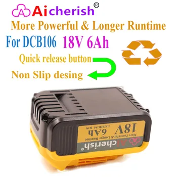 18650 DCB112 Gereedschap 18V 6.0 Ah Max Xr Batterij náradie Vervanging Voor DW DCB184 DCB181 DCB182 DCB200 5Ah 18V