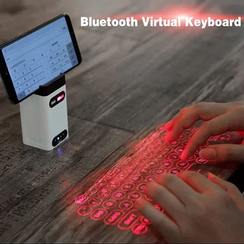 Bluetooth Virtuálnej Klávesnice Bezdrôtovej Projekcie Mini Klávesnice Prenosných pre Počítač, Telefón Pad Notebook s Myšou Funkcia