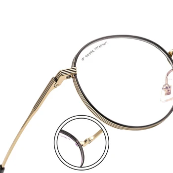Čistý Titán Okuliare, Rám Muži Ženy Vintage Luxusné Značky Krátkozrakosť Predpis Optické Okuliare Rám Muž Okrúhle Okuliare