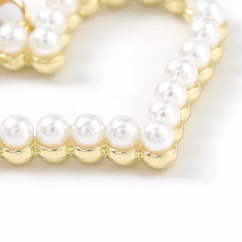 2021 nové módne kovové drahokamu imitácia perly v tvare srdca náušnice žien tvorivé pop party príslušenstvo šperky