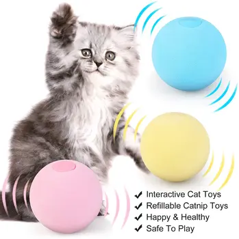 Mačka je elektronická hračka Zvierat, Zvuku, Interaktívne Loptu Catnip Pískacie cat Hračka, Plyšové Hračky