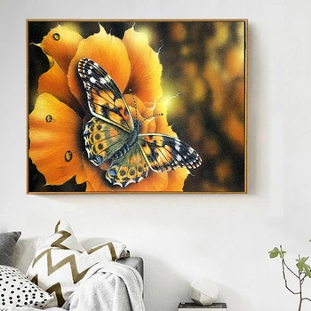 Evershine DIY Diamond Maľovanie Motýľ A kvety 5D Plné Námestie Drahokamu Výšivky Mozaiky Cross Stitch Auta Domova