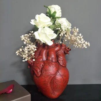 Anatomický Tvar Srdca Kvet Váza, Nordic Štýl kvetináče Umenie Vázy Socha Ploche Rastlín Banku pre Domova Ornament Dary
