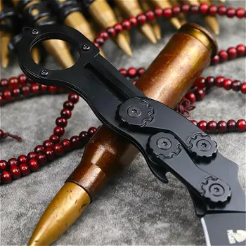 PEGASI230mm 9CR18 taktické vonkajšie skladací nôž na prežitie, boj proti vreckový nôž výchovy k DEMOKRATICKÉMU občianstvu lov skladací nôž + nôž olej + brúsny kotúč