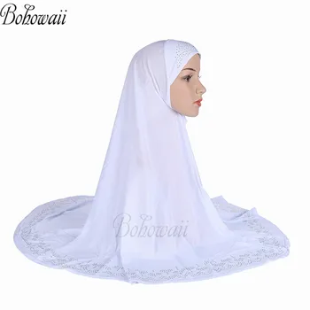 BOHOWAII Módne Modlitba Hidžáb Femme Musulman Abaya Dubaj Turecko Moslimskou Jilbab Ramadánu Kamienkami Hidjab Dlho Turbans Šatku