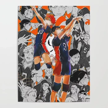 HD Vytlačí Plátno na Stenu umelecké Diela Haikyu Maľovaní Plagátov Modulárny Obrázky Anime Moderné Domáce Dekorácie Obývacia Izba Č Rámec