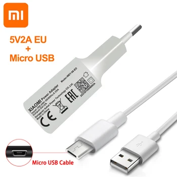 Pôvodný Xiao Nabíjačku EÚ Adaptér Micro USB Typu C Dátový Kábel Pre Xiao Redmi 4 4A 4X 5 3 3 Redmi 7 7A 5 5A 6 6A Poznámka 5 5A