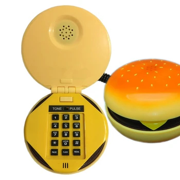 Emulational Hamburger Telefónny Drôt Pozemné Telefón Domáce Dekorácie Mikrofóny Káblové Telefón