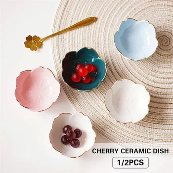 1 Kus Japonský Tvorivé Cherry Keramické Misky Polievka Potravín, Ryže Misa, Keramický Riad Tanier, Kuchyňa, Jedáleň, Kávu, Pohár A Tanier