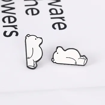 Kolíky cartoon zvierat tisíc papierový žeriav polar bear brošňa príslušenstvo wild študent ježko balón psa kovové odznak