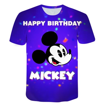 Deti Oblečenie T-Shirts 2021 Mickey Mouse Lete Disney Tričko Tričko Trend Y2K Krátke Rukávy 90. rokoch Bežné Femme Ropa Tumblr Mujer