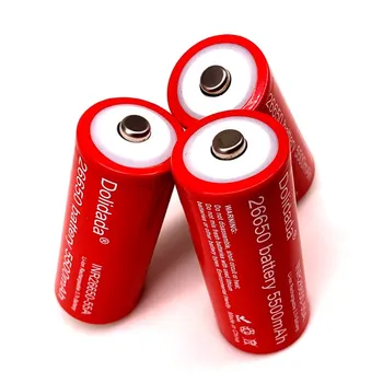 26650 Nový, Originálny 3,7 v 5500 mah Lítiová Nabíjateľná Batéria 26650 s ostrými(Č PCB) Pre baterku batérie